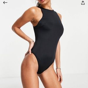 ASOS High Neck Scoop Back One Piece Swimsuit